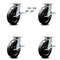 Service Caster 8 Inch Kingpinless Phenolic Wheel Swivel Caster Set with Brakes and Swivel Locks SCC-KP30S820-PHR-SLB-BSL-4 - alternate 1